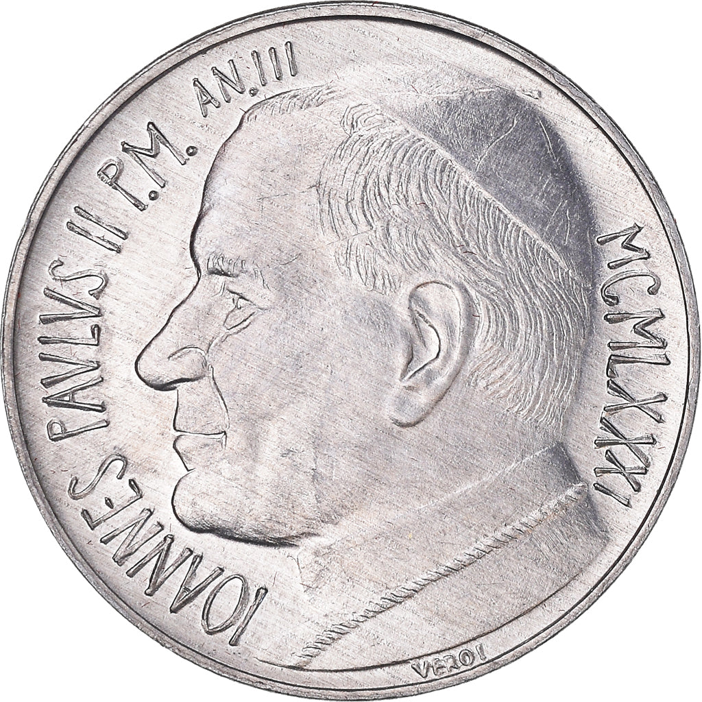 Moeda, CIDADE DO VATICANO, John Paul II, 10 Lire, 1981, Rome, FDC, MS(65-70)