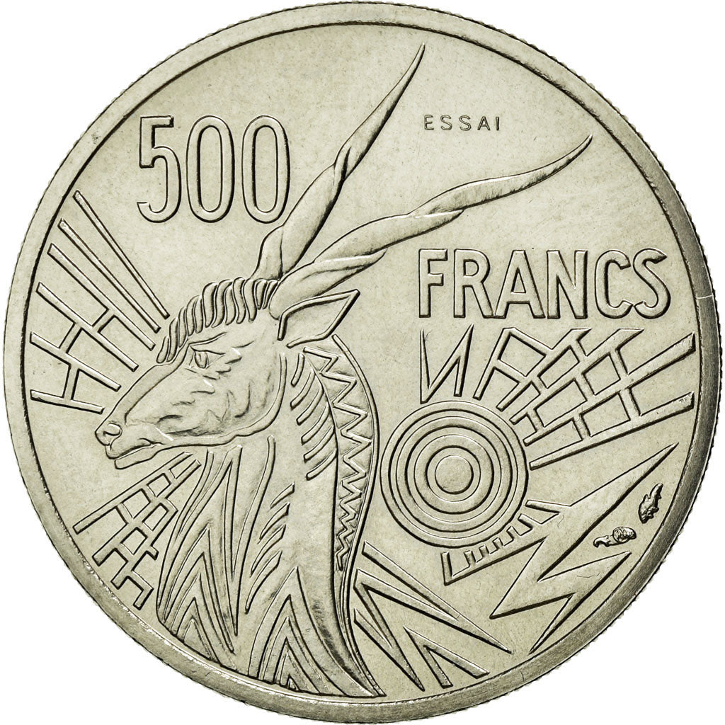 Coin, Central African States, 500 Francs, 1976, Paris, MS(65-70), Nickel, KM:E9