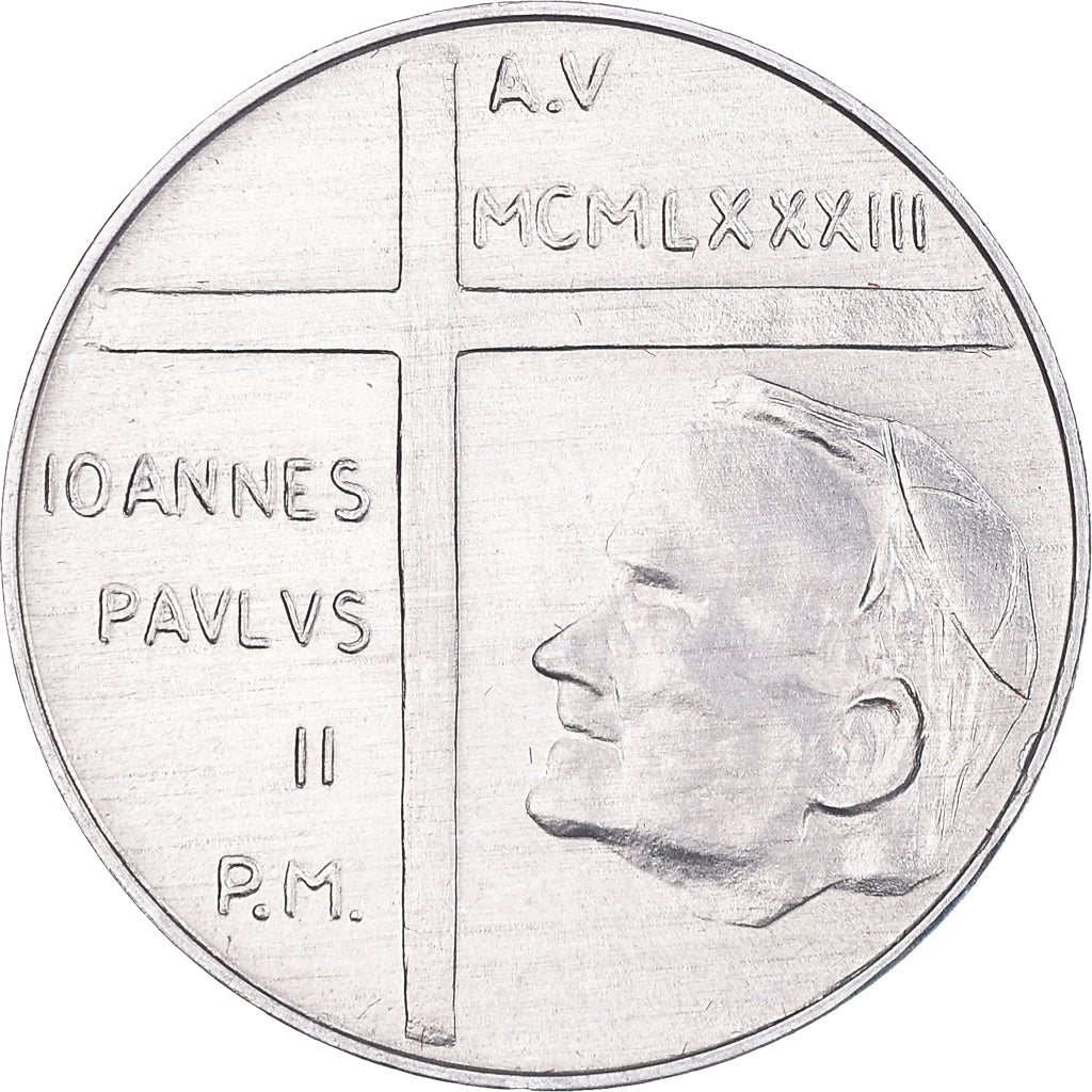 Moeda, CIDADE DO VATICANO, John Paul II, 10 Lire, 1983, Rome, FDC, MS(65-70)
