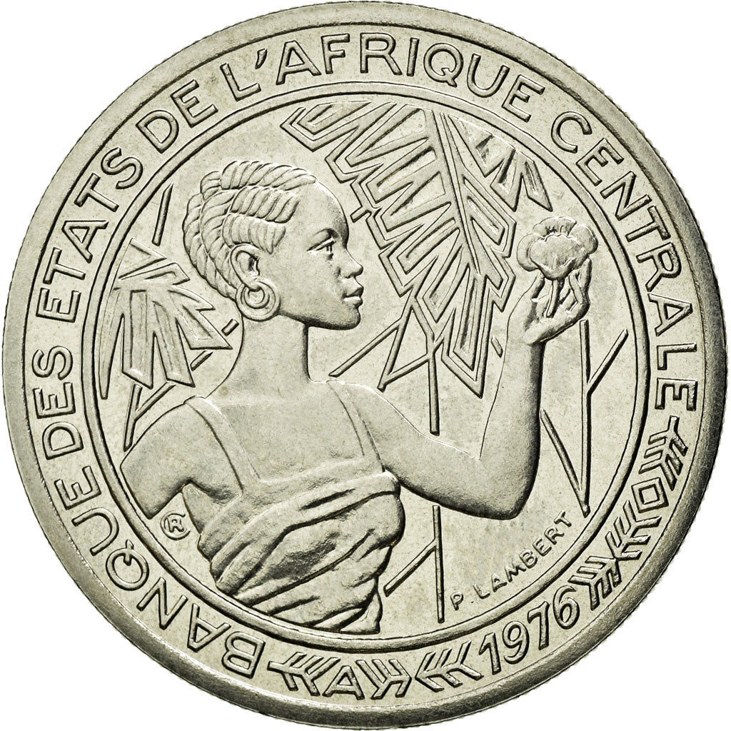 Moneda, Estados del África central, 500 Francs, 1976, Paris, FDC, Níquel