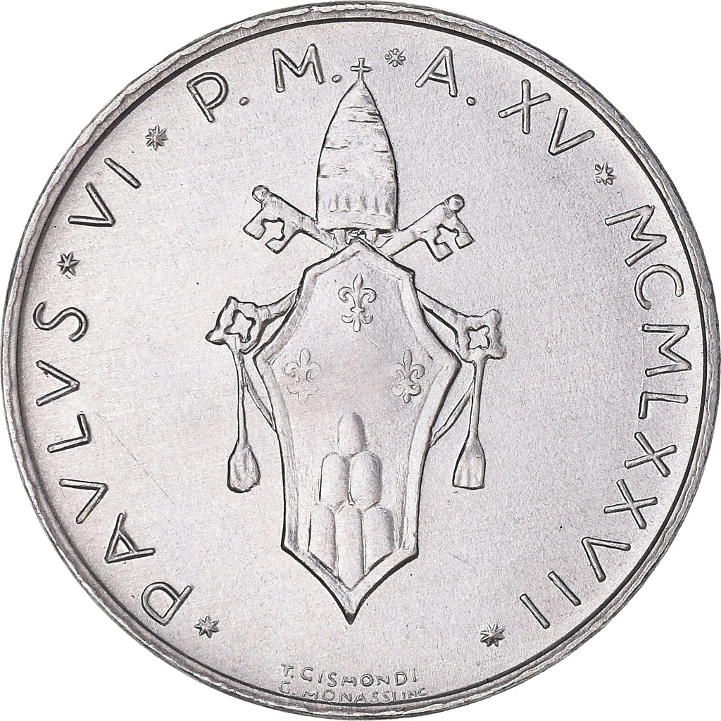Coin, VATICAN CITY, Paul VI, 10 Lire, 1978, MS(65-70), Aluminum, KM:134