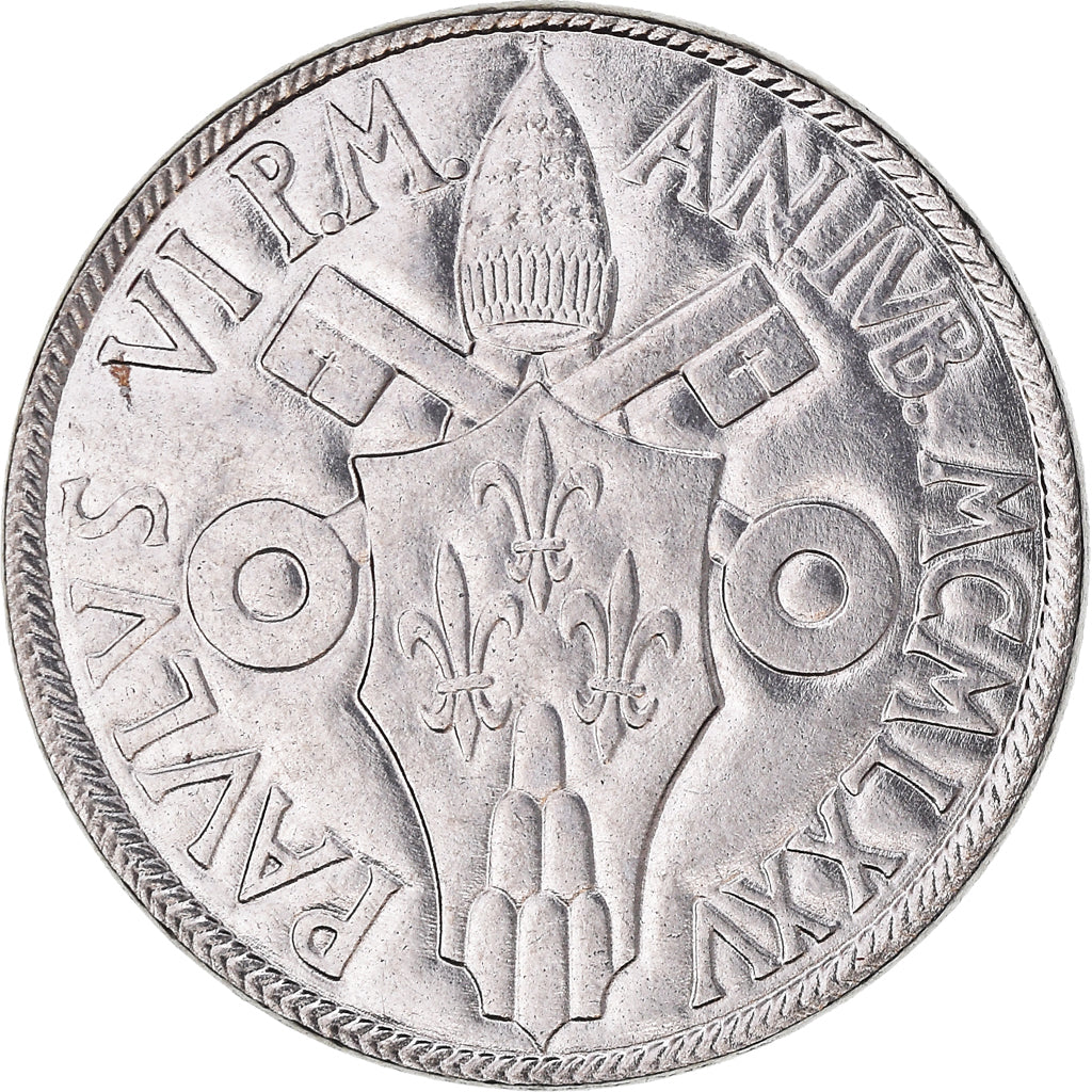 Coin, VATICAN CITY, Paul VI, 50 Lire, 1975, MS(65-70), Stainless Steel, KM:129