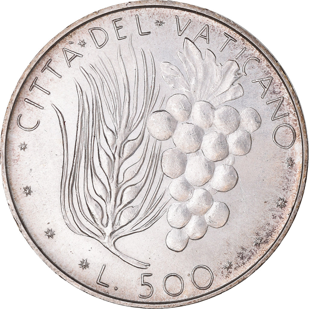 Moeda, CIDADE DO VATICANO, Paul VI, 500 Lire, 1972, MS(65-70), Prata, KM:123