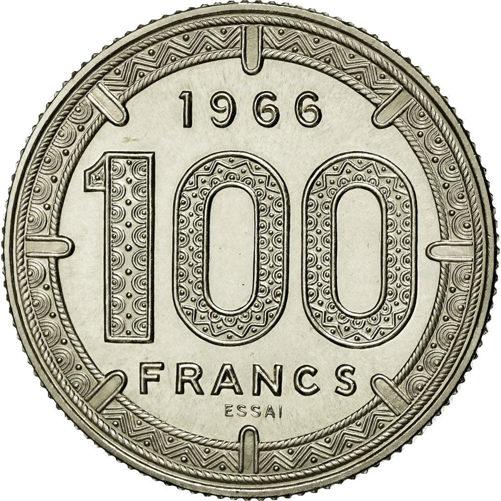 Münze, Äquatorial Afrikanische Staaten, 100 Francs, 1966, Paris, STGL, Nickel