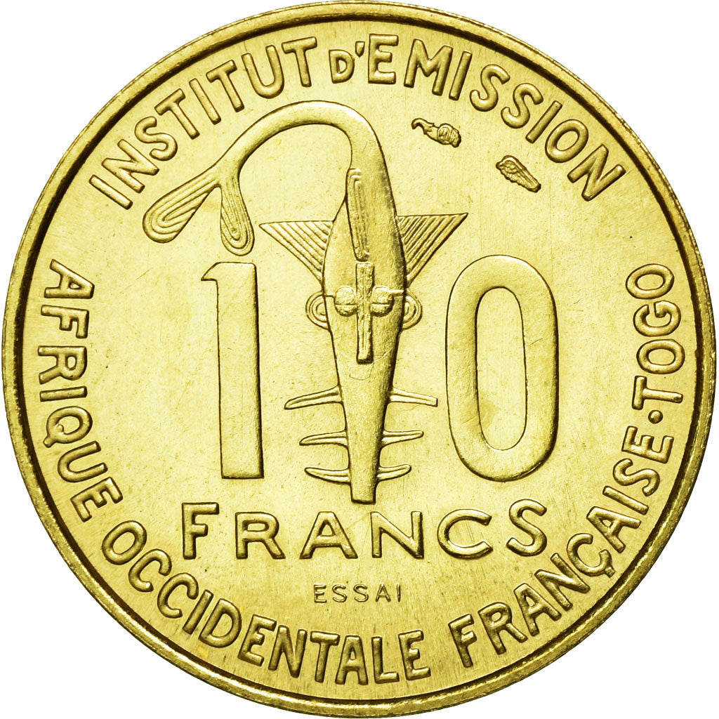 Coin, French West Africa, 10 Francs, 1957, MS(65-70), Aluminum-Bronze, KM:E6