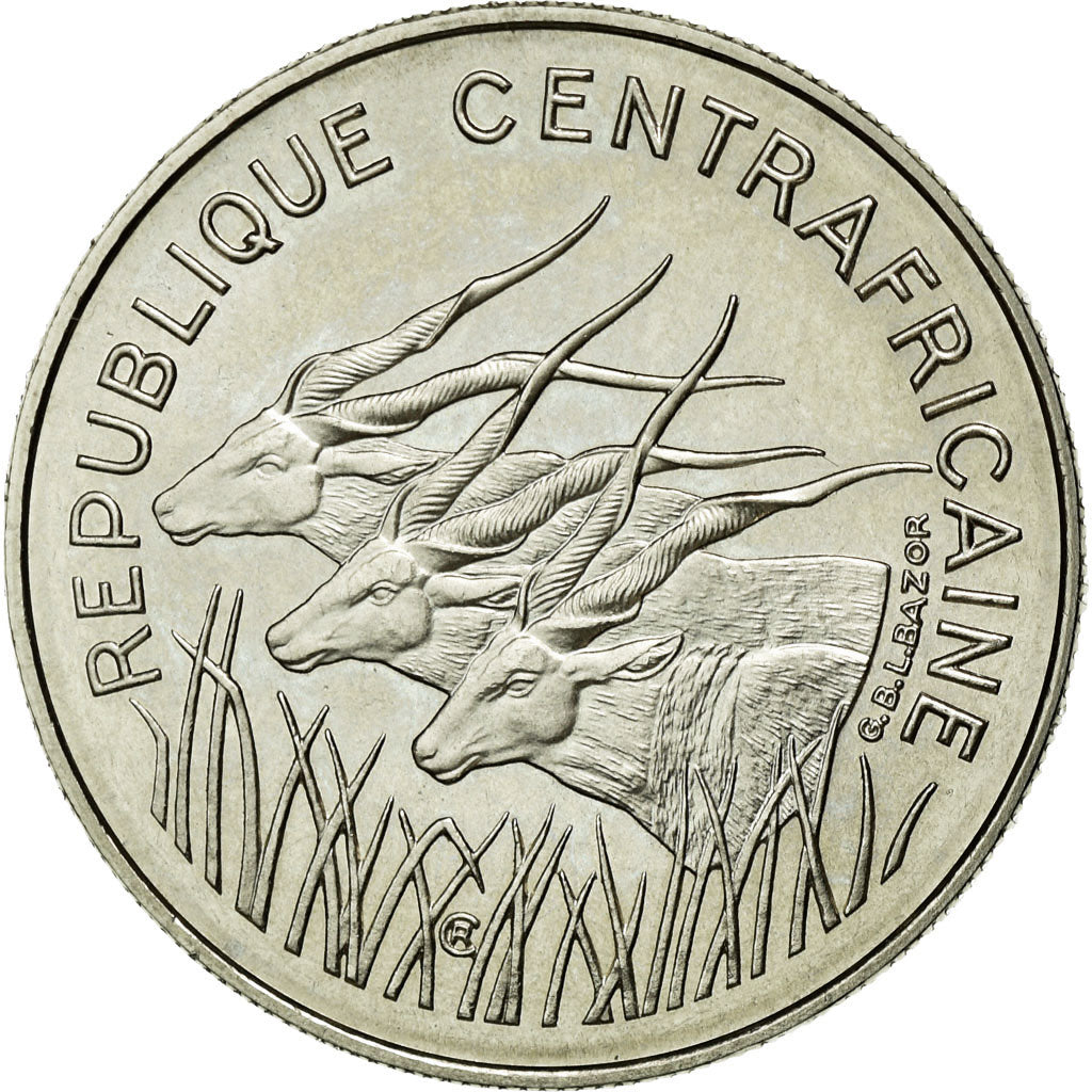 Moneda, República Centroafricana, 100 Francs, 1971, FDC, Níquel, KM:E2