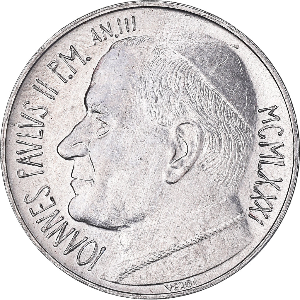 Moeda, CIDADE DO VATICANO, John Paul II, 10 Lire, 1981, Rome, MS(65-70)