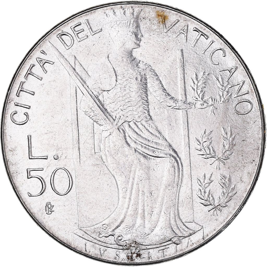 Coin, VATICAN CITY, John Paul II, 50 Lire, 1980, Roma, EF(40-45), Stainless