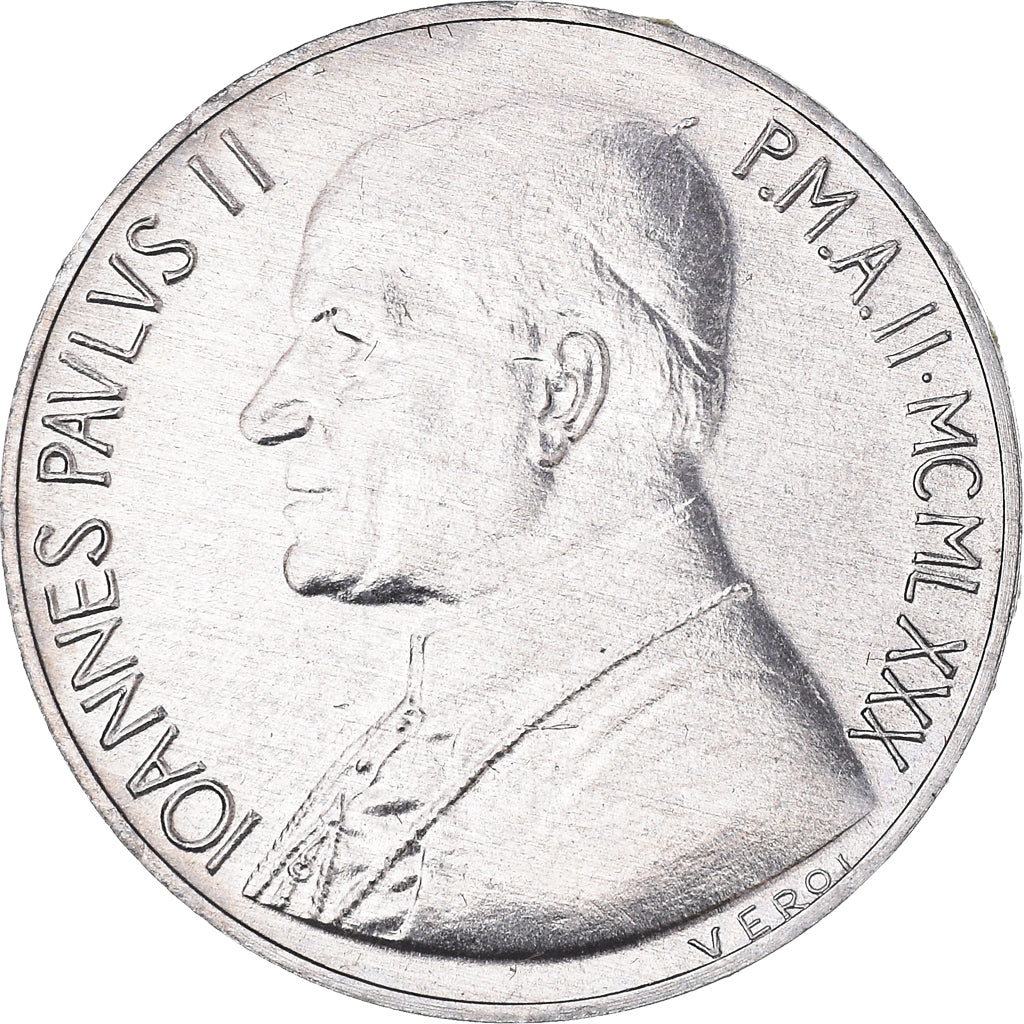 Moneta, CITTÀ DEL VATICANO, John Paul II, 10 Lire, 1980, Roma, MB+, Alluminio