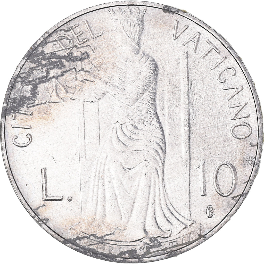 Moneta, CITTÀ DEL VATICANO, John Paul II, 10 Lire, 1980, Roma, MB+, Alluminio