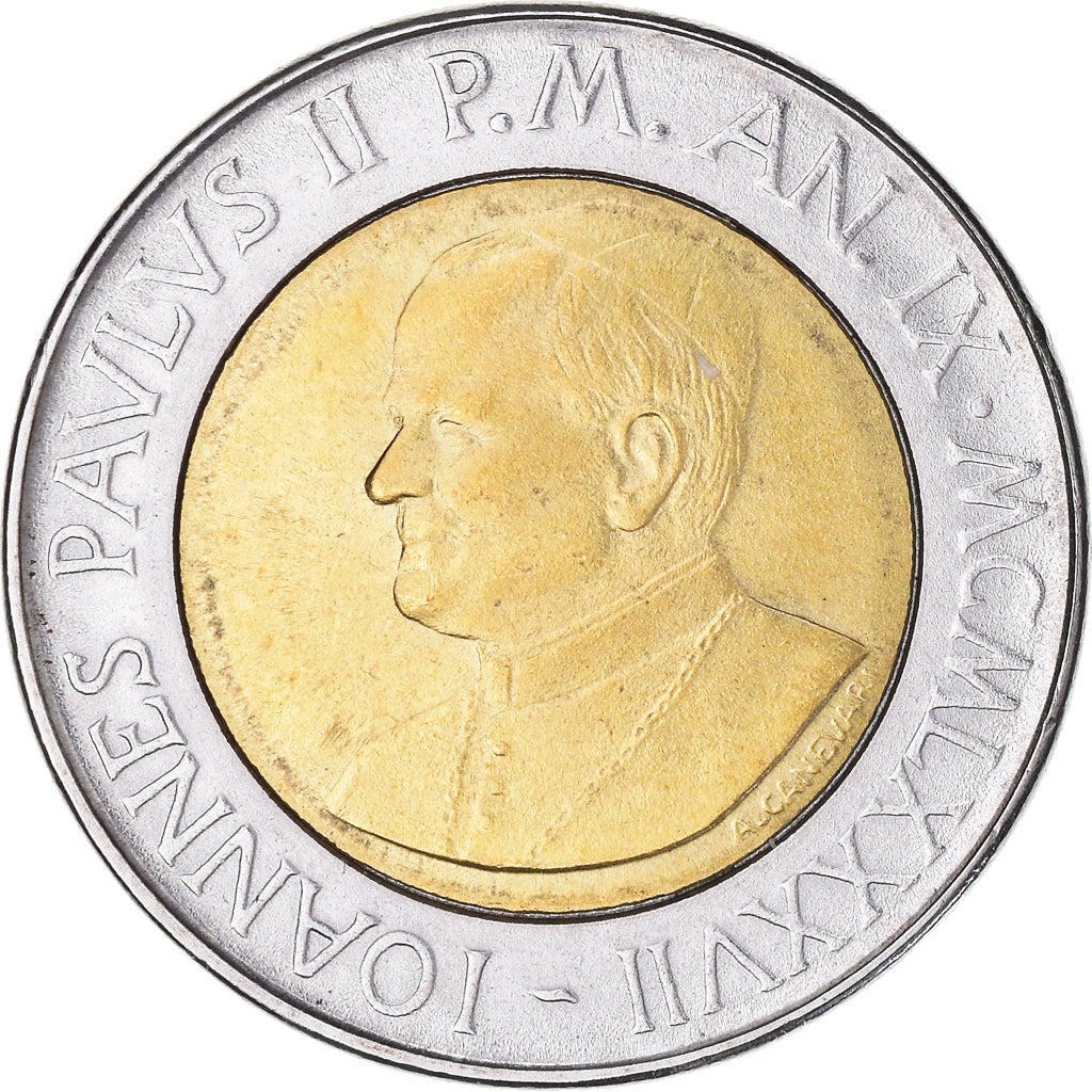 Moneta, CITTÀ DEL VATICANO, John Paul II, 500 Lire, 1987, FDC, Bi-metallico