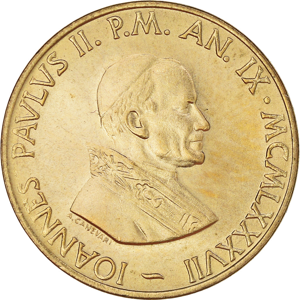 Moneda, CIUDAD DEL VATICANO, John Paul II, 20 Lire, 1987, FDC, Aluminio -