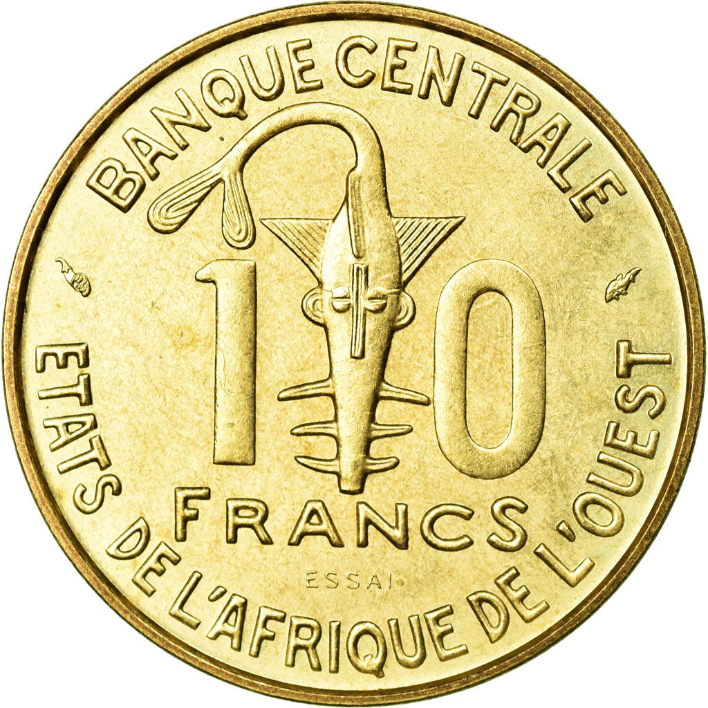 Monnaie, West African States, 10 Francs, 1981, FDC, Laiton, KM:E12