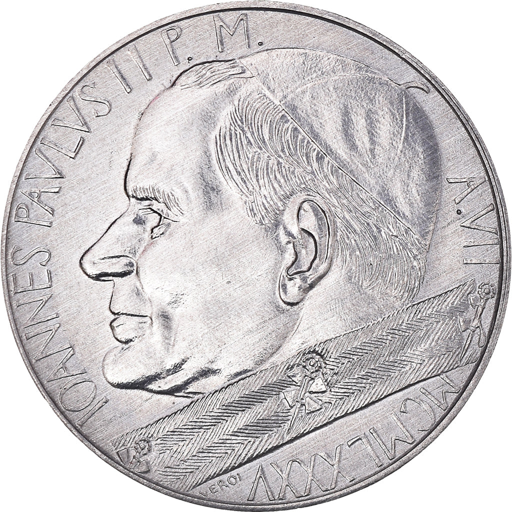 Coin, VATICAN CITY, John Paul II, 10 Lire, 1985, FDC, MS(65-70), Aluminum