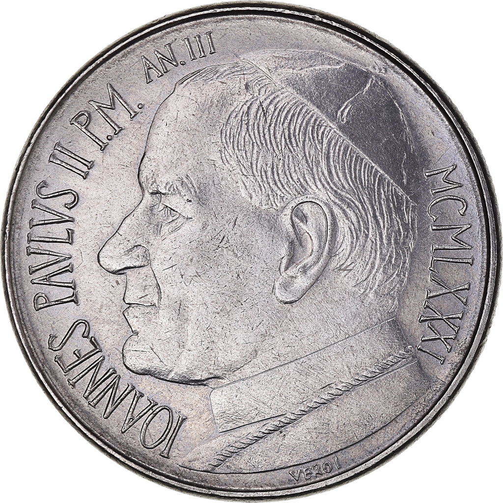 Moneda, CIUDAD DEL VATICANO, John Paul II, 50 Lire, 1981, Roma, FDC, Acero