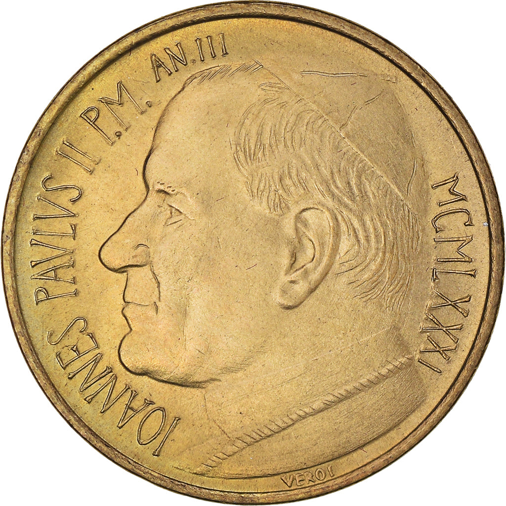 Coin, VATICAN CITY, John Paul II, 20 Lire, 1981, Roma, FDC, MS(65-70)
