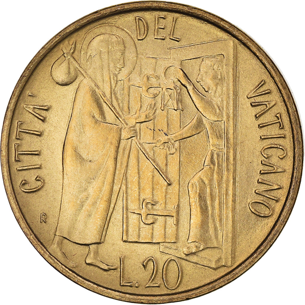 Coin, VATICAN CITY, John Paul II, 20 Lire, 1981, Roma, FDC, MS(65-70)