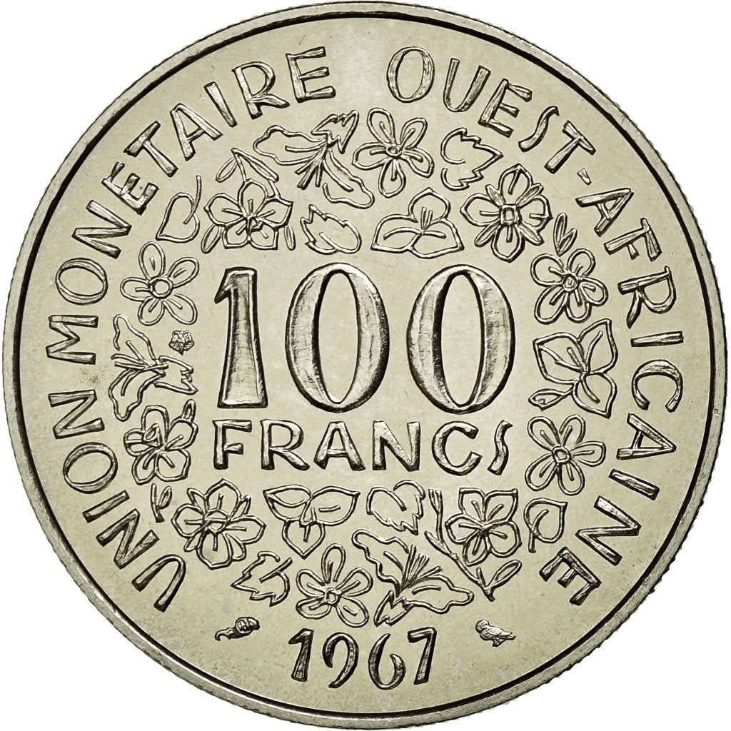 Monnaie, West African States, 100 Francs, 1967, FDC, Nickel, KM:4