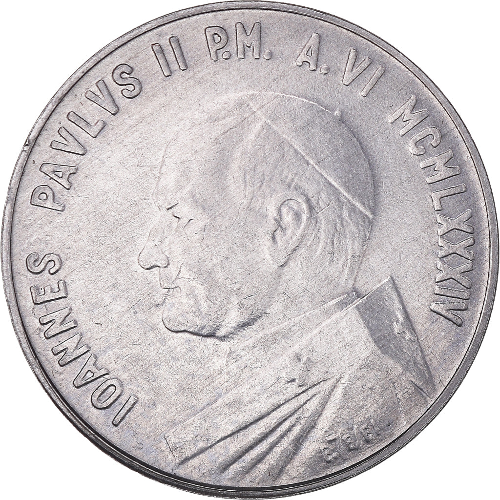 Coin, VATICAN CITY, John Paul II, 10 Lire, 1984, Rome, FDC, MS(65-70), Aluminum