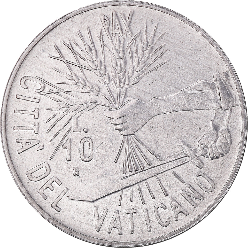 Coin, VATICAN CITY, John Paul II, 10 Lire, 1984, Rome, FDC, MS(65-70), Aluminum