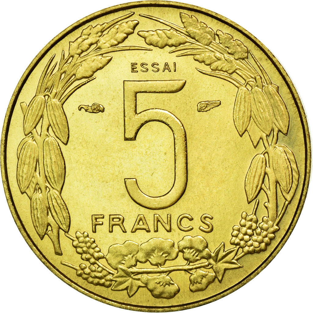 Münze, Kamerun, 5 Francs, 1958, Paris, STGL, Aluminum-Bronze, KM:E7