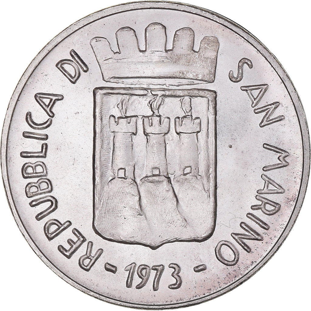 Munten, San Marino, 500 Lire, 1973, FDC, FDC, Zilver, KM:29