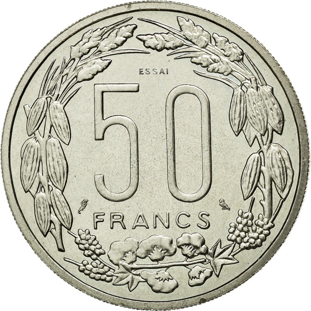 Münze, Äquatorial Afrikanische Staaten, 50 Francs, 1961, Paris, STGL, Nickel