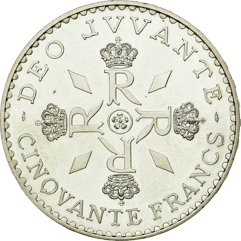 Coin, Monaco, 50 Francs, 1974, MS(65-70), Silver, Gadoury:162