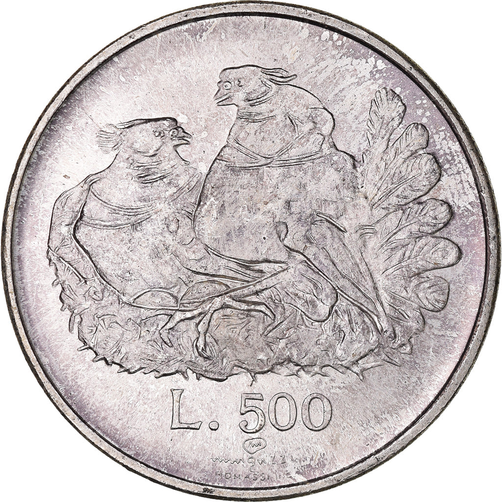 Moneta, San Marino, 500 Lire, 1974, Rome, FDC, MS(65-70), Srebro, KM:37