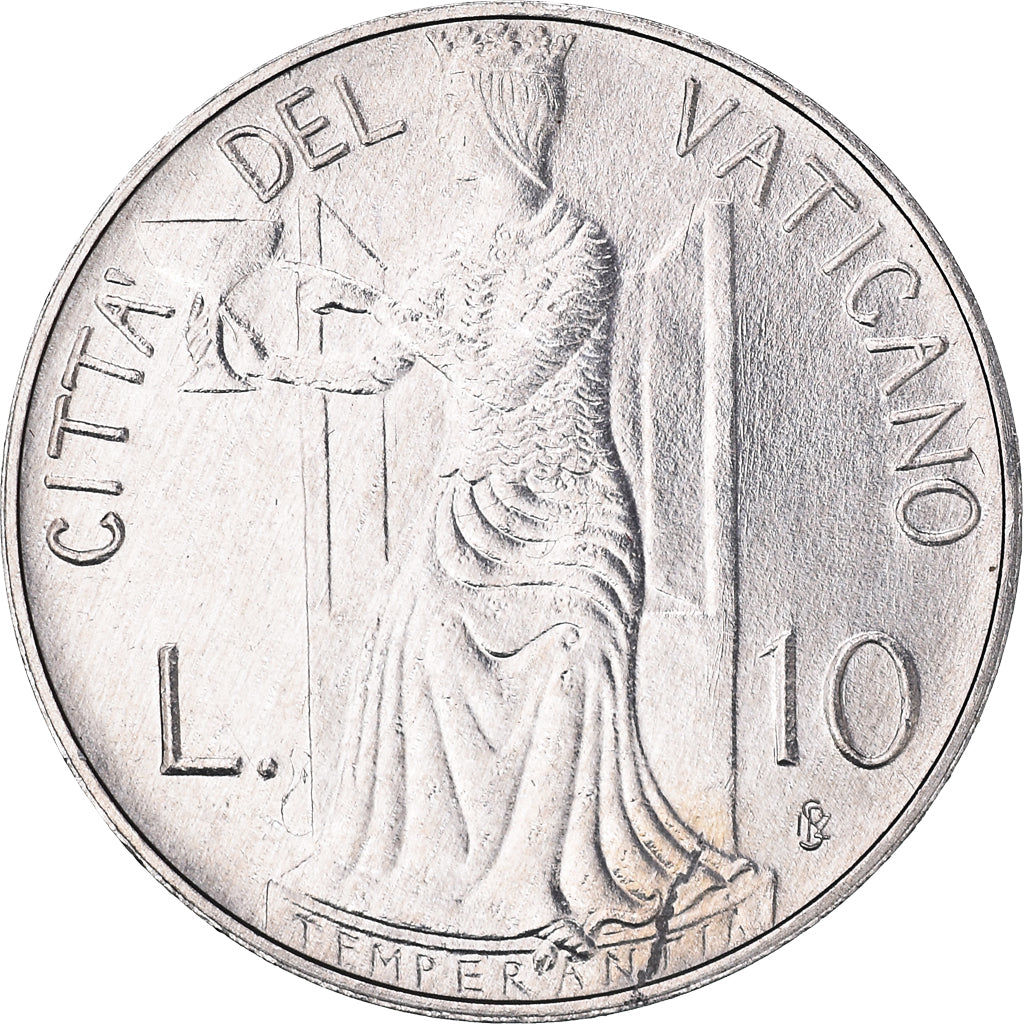 Moneda, CIUDAD DEL VATICANO, John Paul II, 10 Lire, 1980, AN 2, MBC, Aluminio