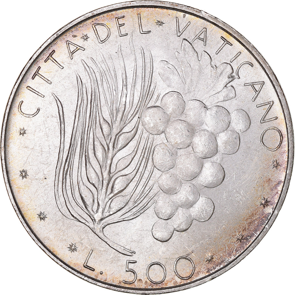 Moeda, CIDADE DO VATICANO, Paul VI, 500 Lire, 1974, Roma, MS(65-70), Prata