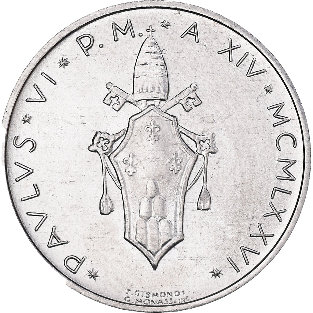 Monnaie, Cité du Vatican, Paul VI, 5 Lire, 1976, Roma, FDC, Aluminium, KM:118