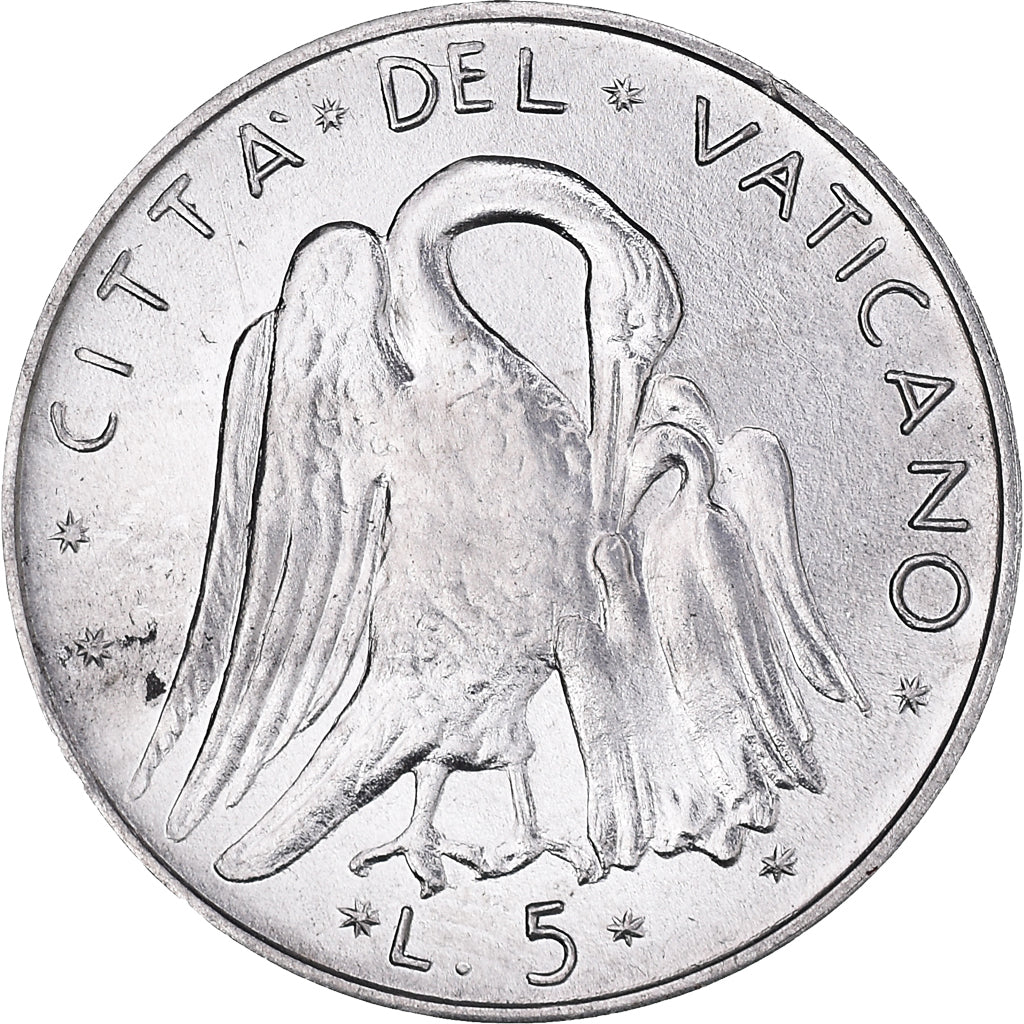 Monnaie, Cité du Vatican, Paul VI, 5 Lire, 1977, FDC, Aluminium, KM:118