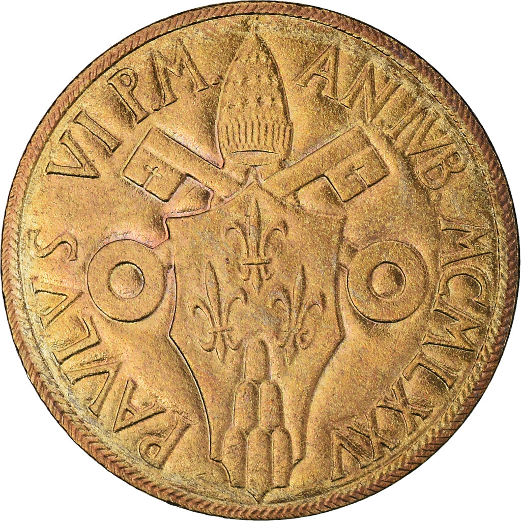 Moneta, CITTÀ DEL VATICANO, Paul VI, 20 Lire, 1975, FDC, Alluminio-bronzo