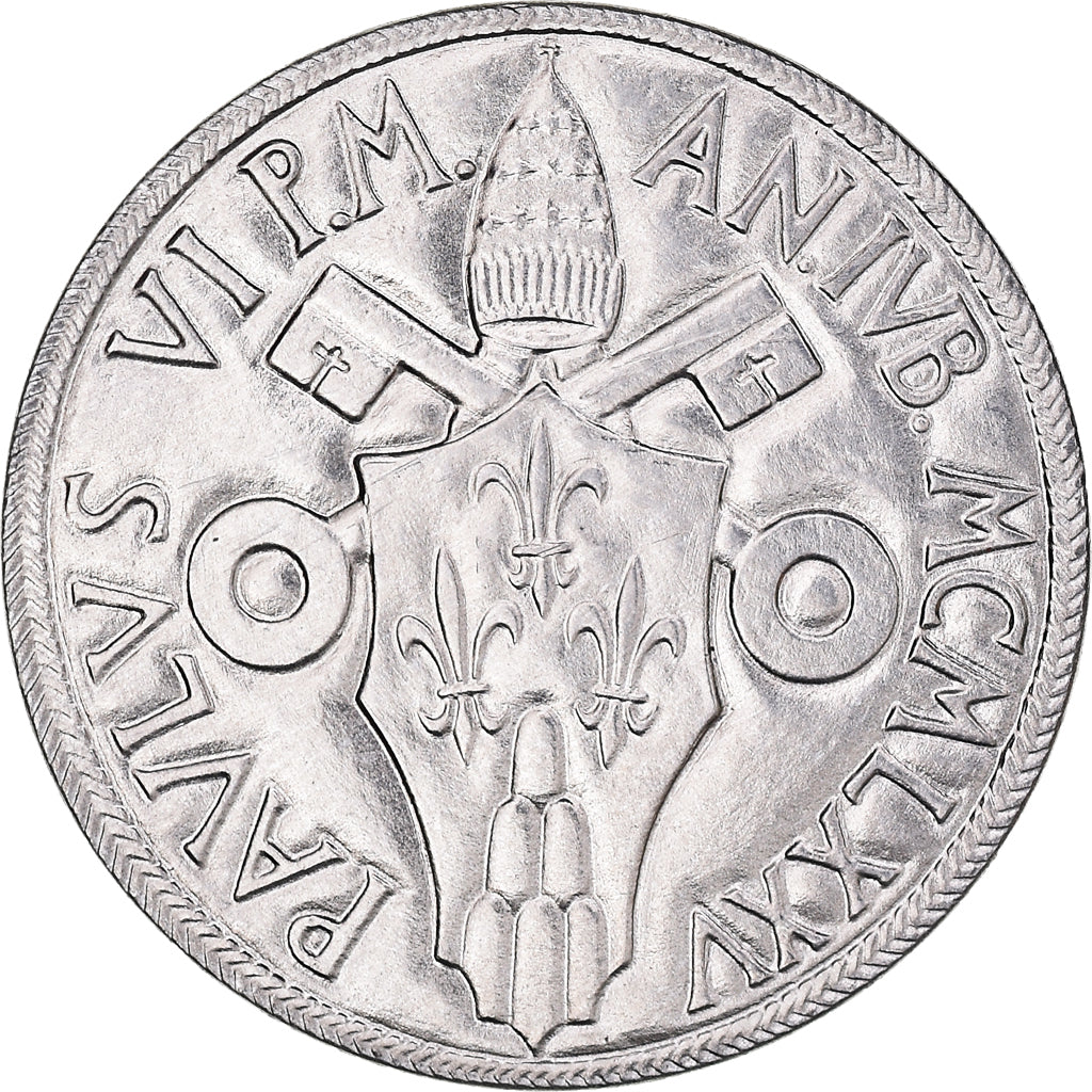 Coin, VATICAN CITY, Paul VI, 10 Lire, 1975, MS(65-70), Aluminum, KM:127