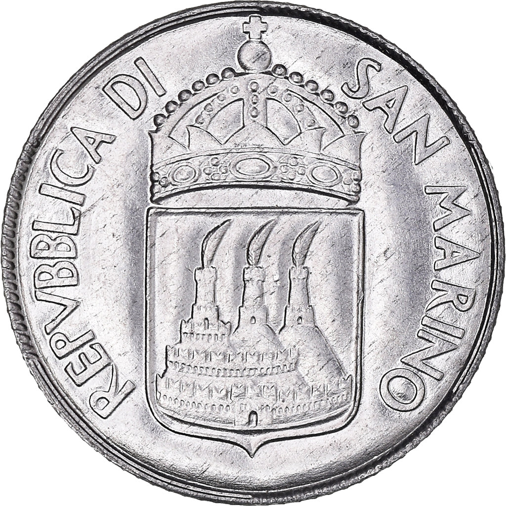 Moeda, San Marino, 2 Lire, 1973, FDC, MS(63), Alumínio, KM:23