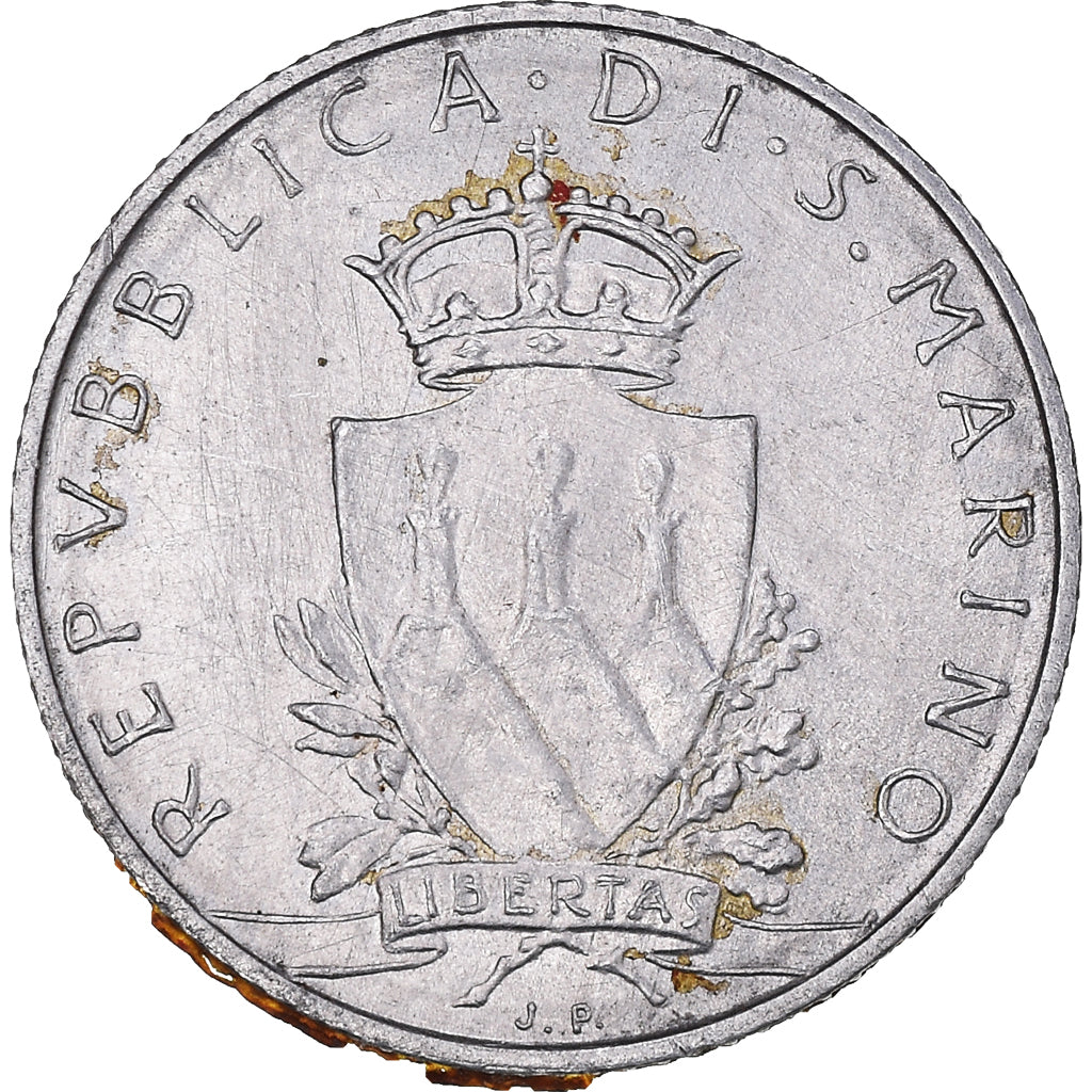 Münze, San Marino, 2 Lire, 1979, Rome, S+, Aluminium, KM:90
