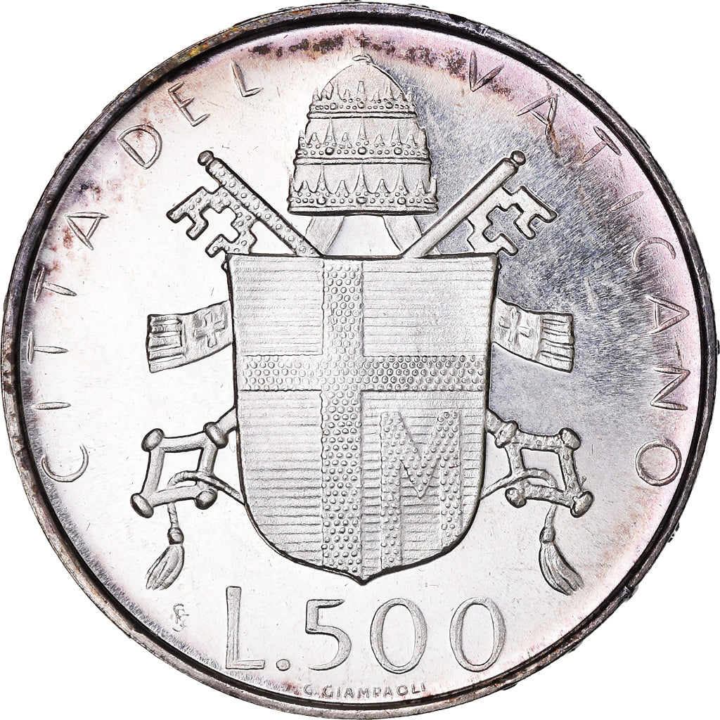 Coin, VATICAN CITY, John Paul II, 500 Lire, 1980, Roma, MS(65-70), Silver
