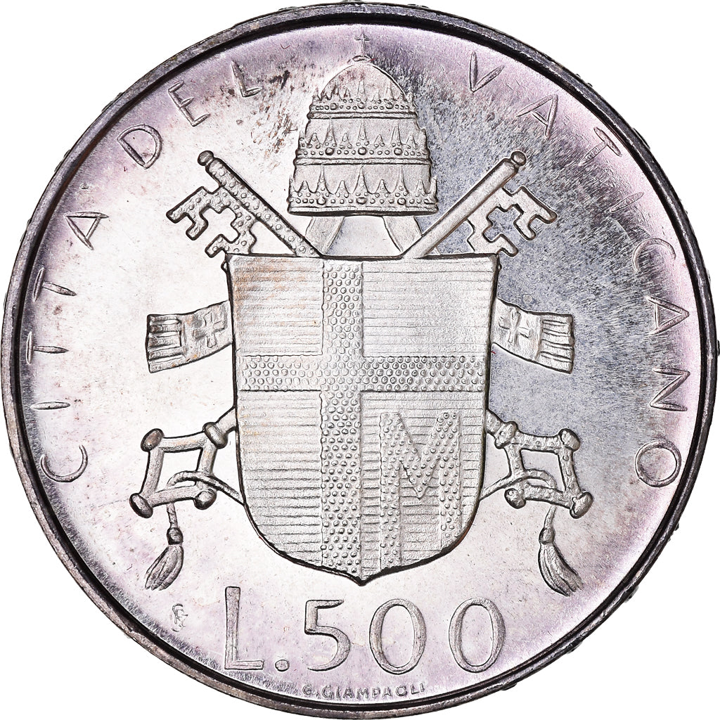 Monnaie, Cité du Vatican, John Paul II, 500 Lire, 1980, Roma, FDC, Argent