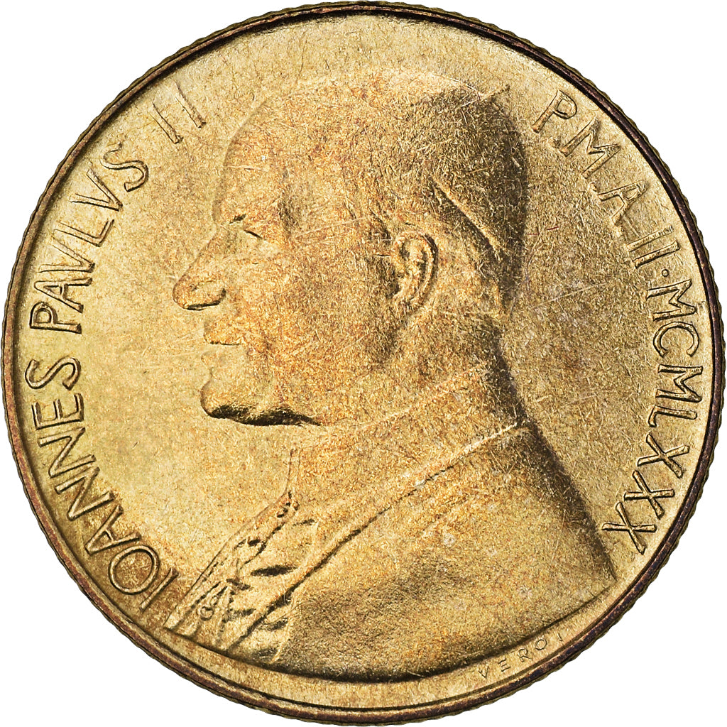 Monnaie, Cité du Vatican, John Paul II, 200 Lire, 1980, Roma, SPL+