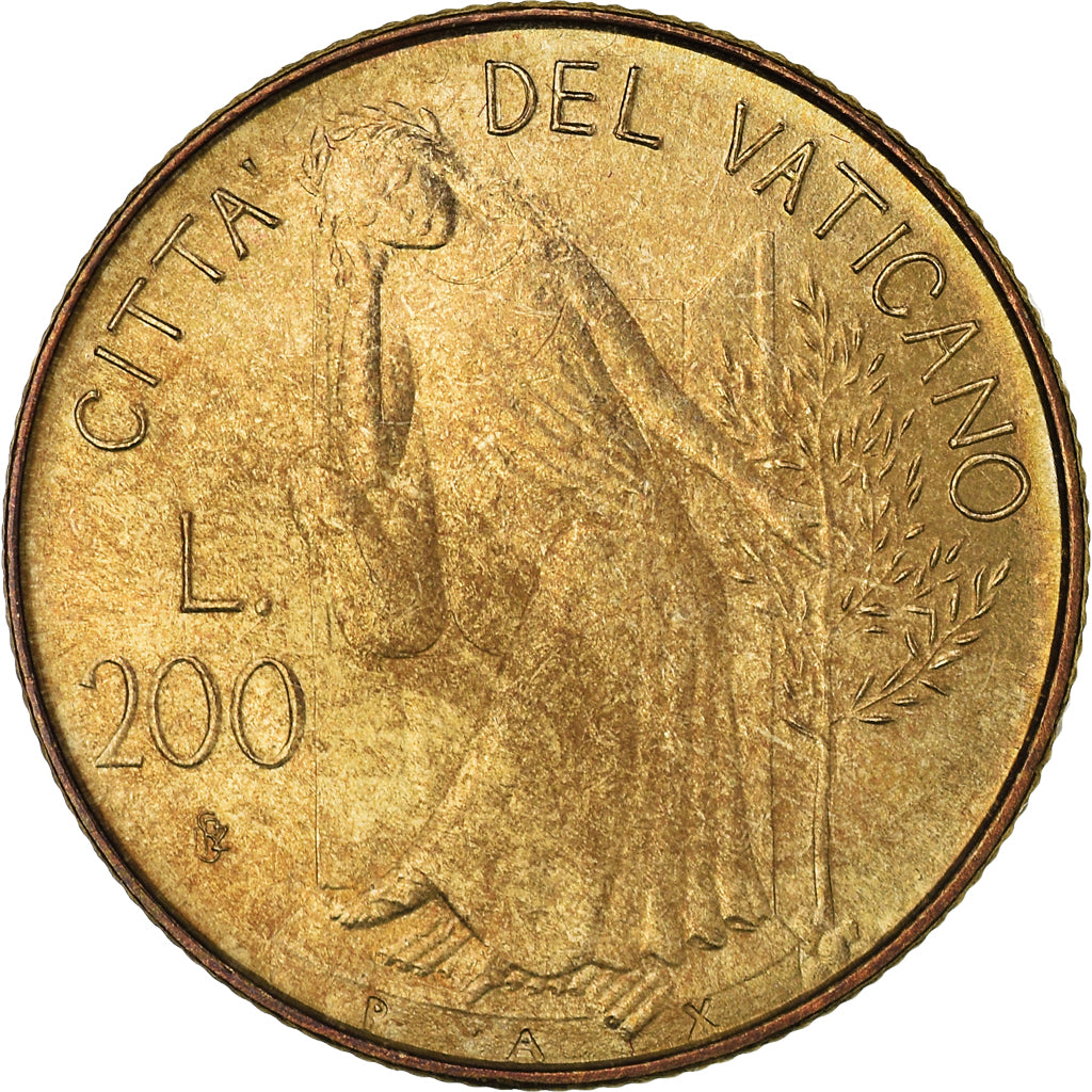 Monnaie, Cité du Vatican, John Paul II, 200 Lire, 1980, Roma, SPL+