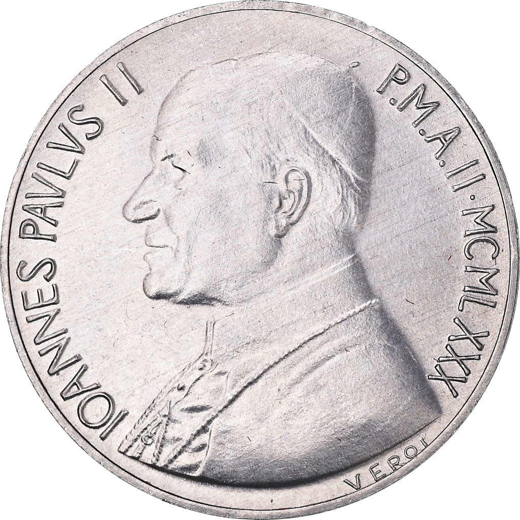 Monnaie, Cité du Vatican, John Paul II, 10 Lire, 1980, Roma, SPL, Aluminium