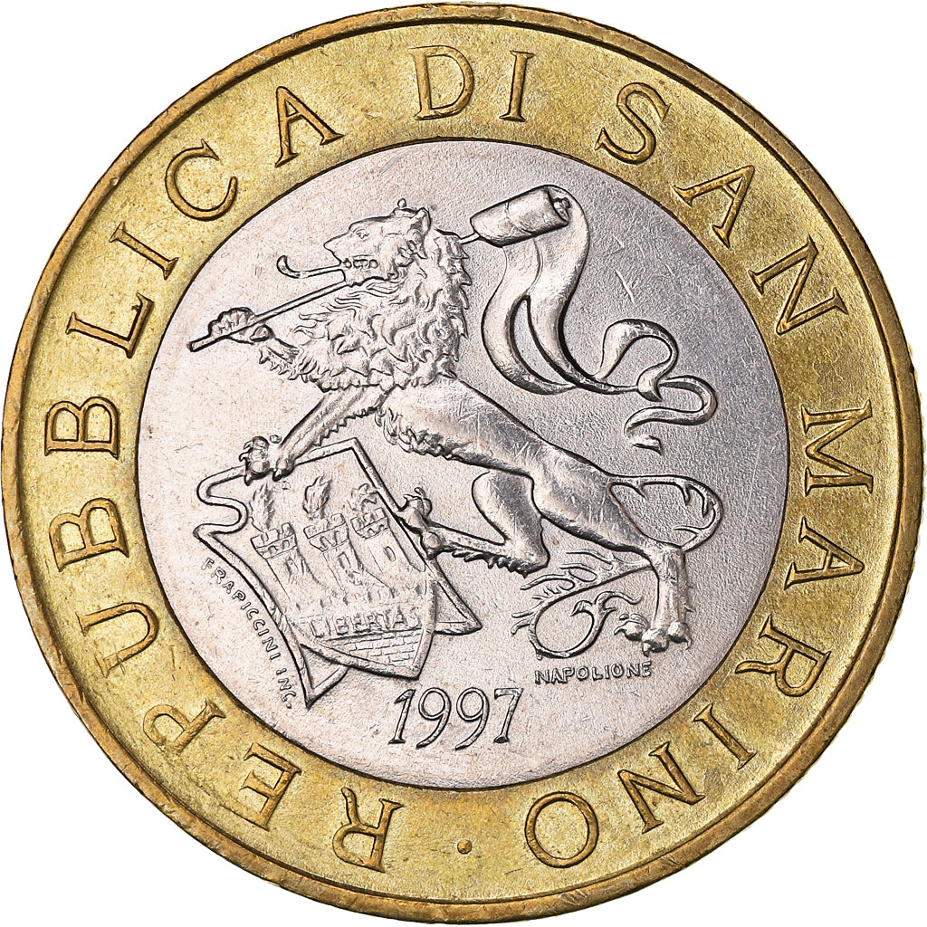 Coin, San Marino, 1000 Lire, 1997, Rome, AU(50-53), Bi-Metallic, KM:368