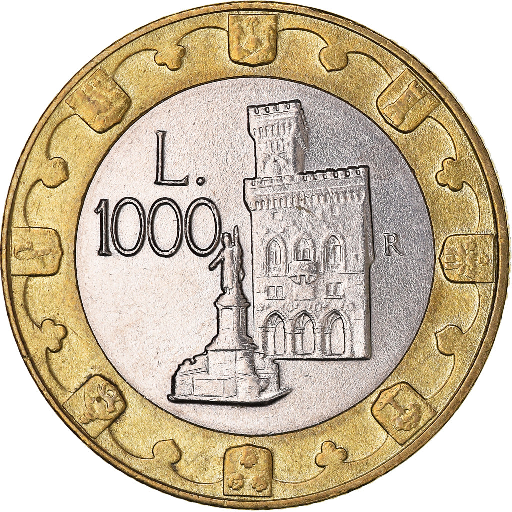 Coin, San Marino, 1000 Lire, 1997, Rome, AU(50-53), Bi-Metallic, KM:368