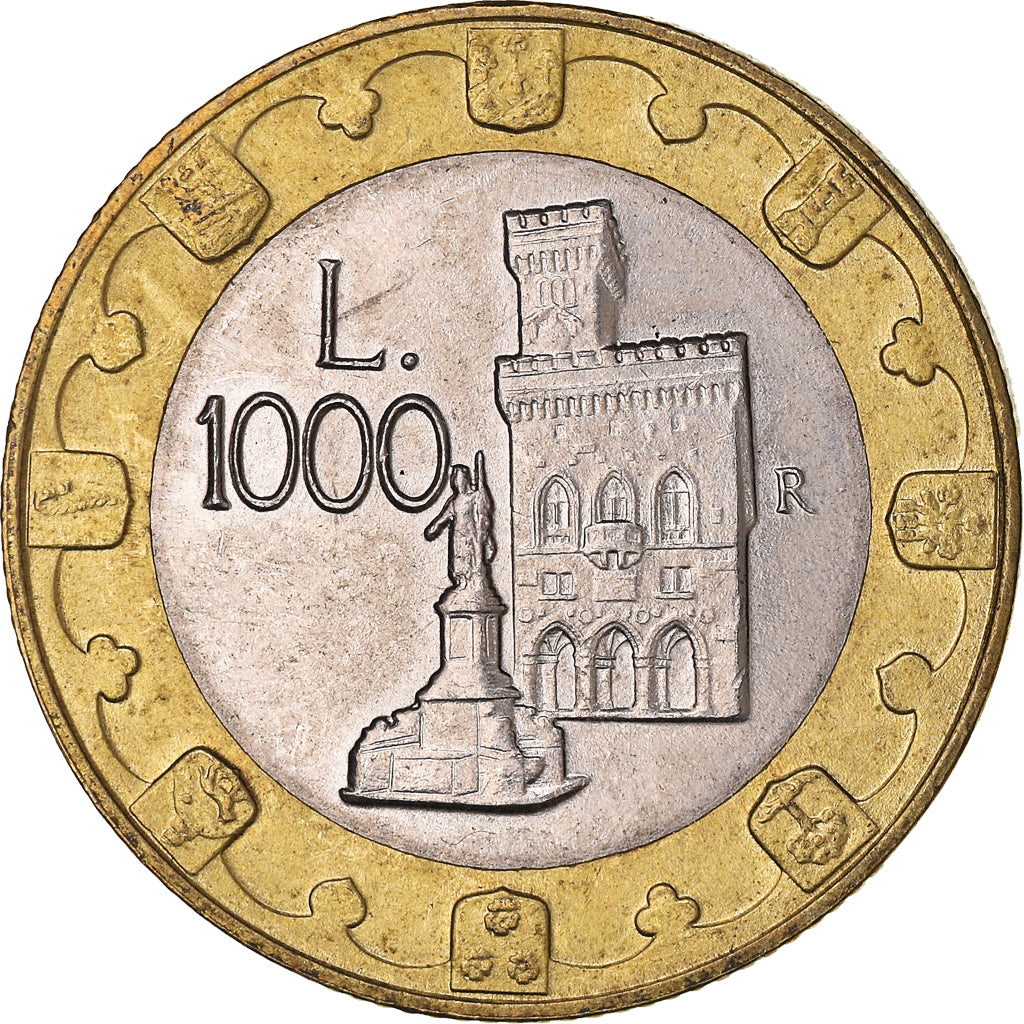 Coin, San Marino, 1000 Lire, 1997, Rome, VF(30-35), Bi-Metallic, KM:368