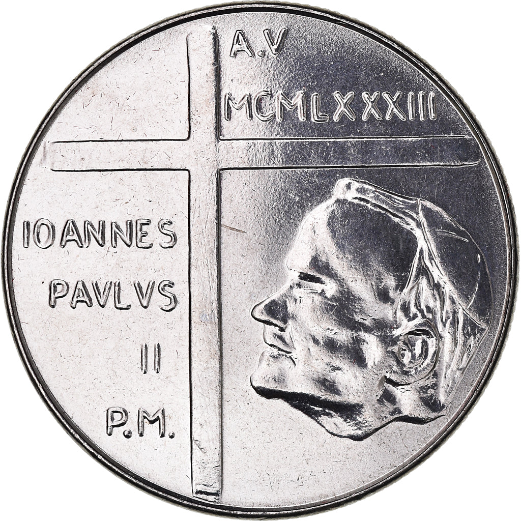 Coin, VATICAN CITY, John Paul II, 100 Lire, 1983, Roma, MS(65-70), Stainless