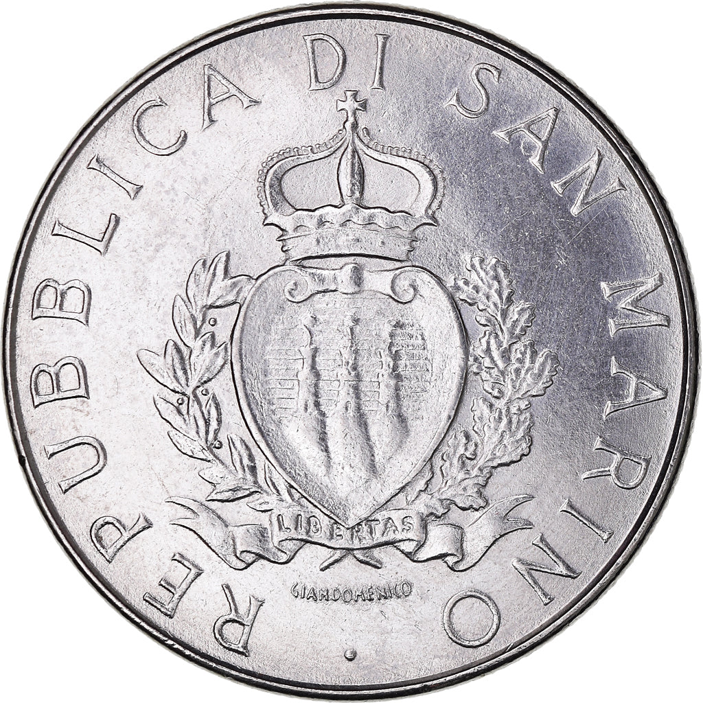 Münze, San Marino, 100 Lire, 1987, Rome, STGL, Stahl, KM:207