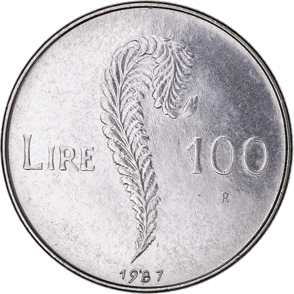 Münze, San Marino, 100 Lire, 1987, Rome, STGL, Stahl, KM:207