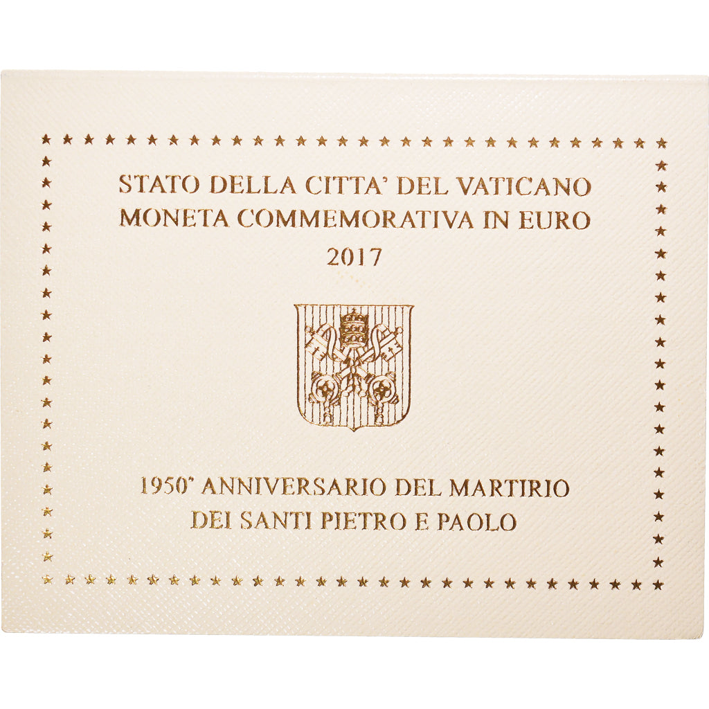 Vaticano, 2 Euro, 2017, Martyre des Saints Pierre et Paul, FDC, Bimetálico