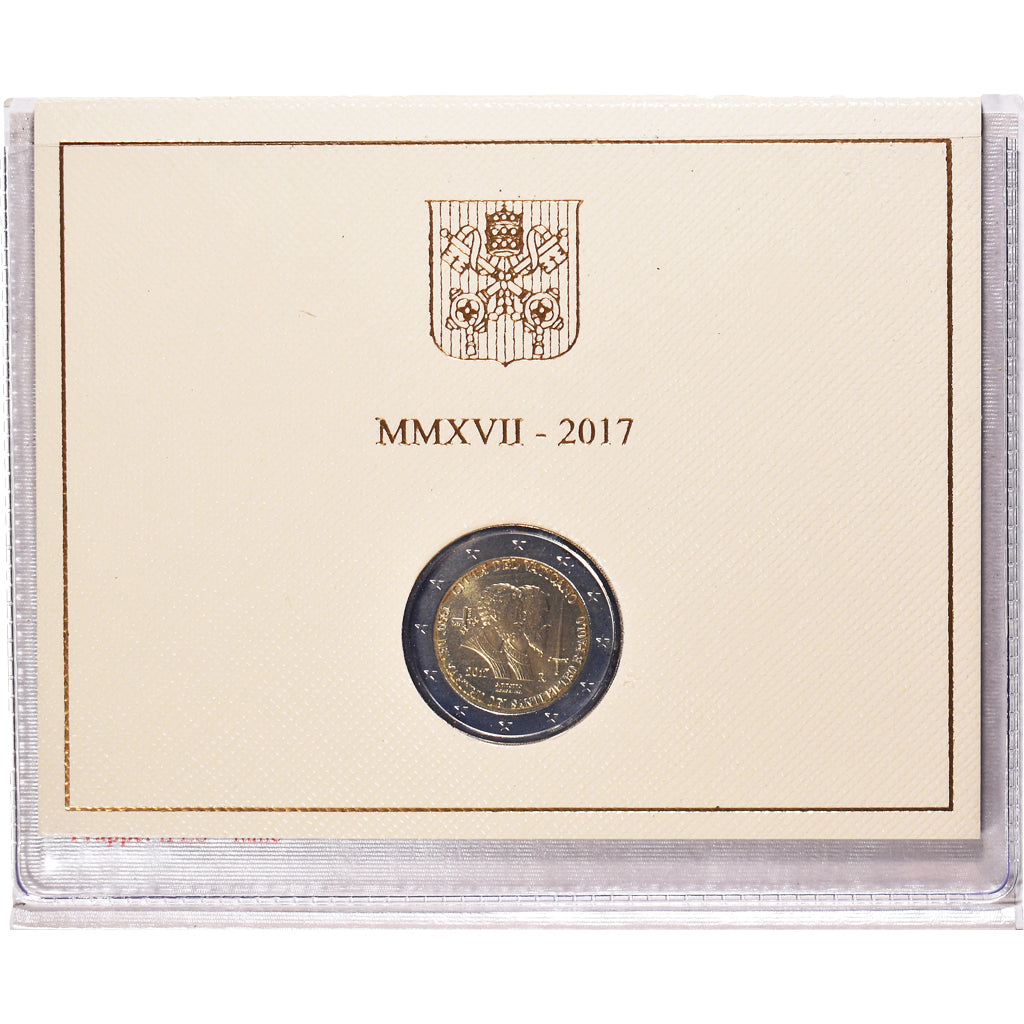 Vaticano, 2 Euro, 2017, Martyre des Saints Pierre et Paul, FDC, Bimetálico